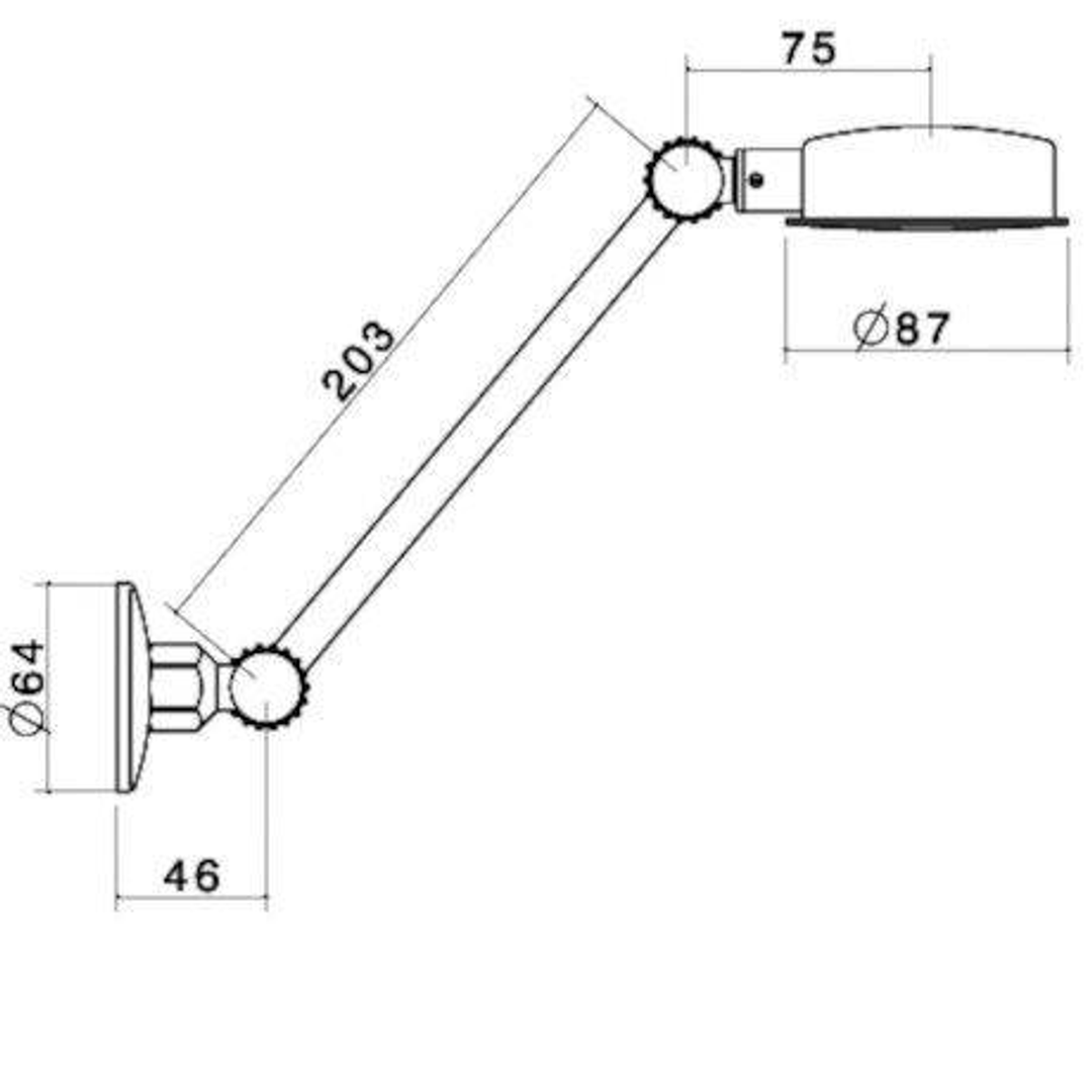 Stayfast Adjustable Wall Shower Chrome