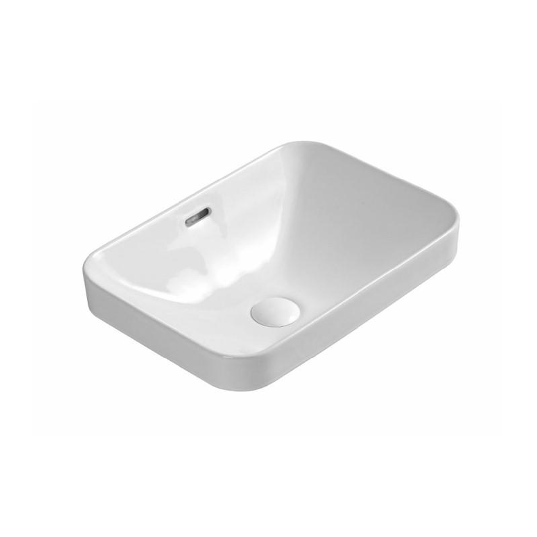 Barlee Gloss White Semi Inset Basin 460 X 330 X 170mm