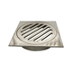 Square Drop in Trapscrew Grate 100mm Brushed Nickel