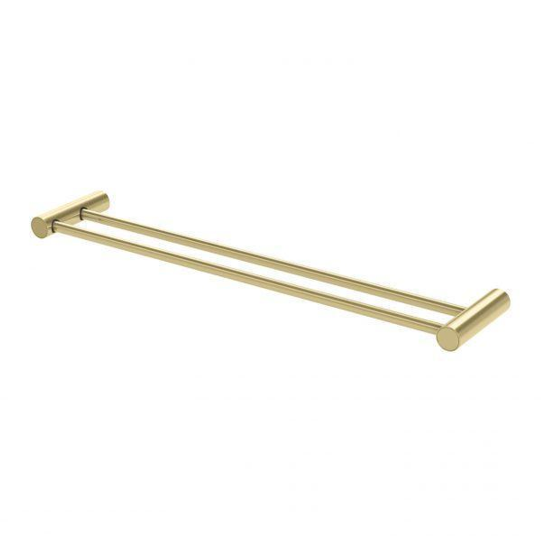 Phoenix Vivid Slimline Double Towel Rail 600Mm - Brushed Gold