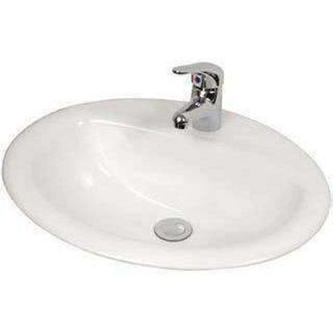 Aspire Unity Vanity Basin Inset 515 X 435 3Th White Sbc201