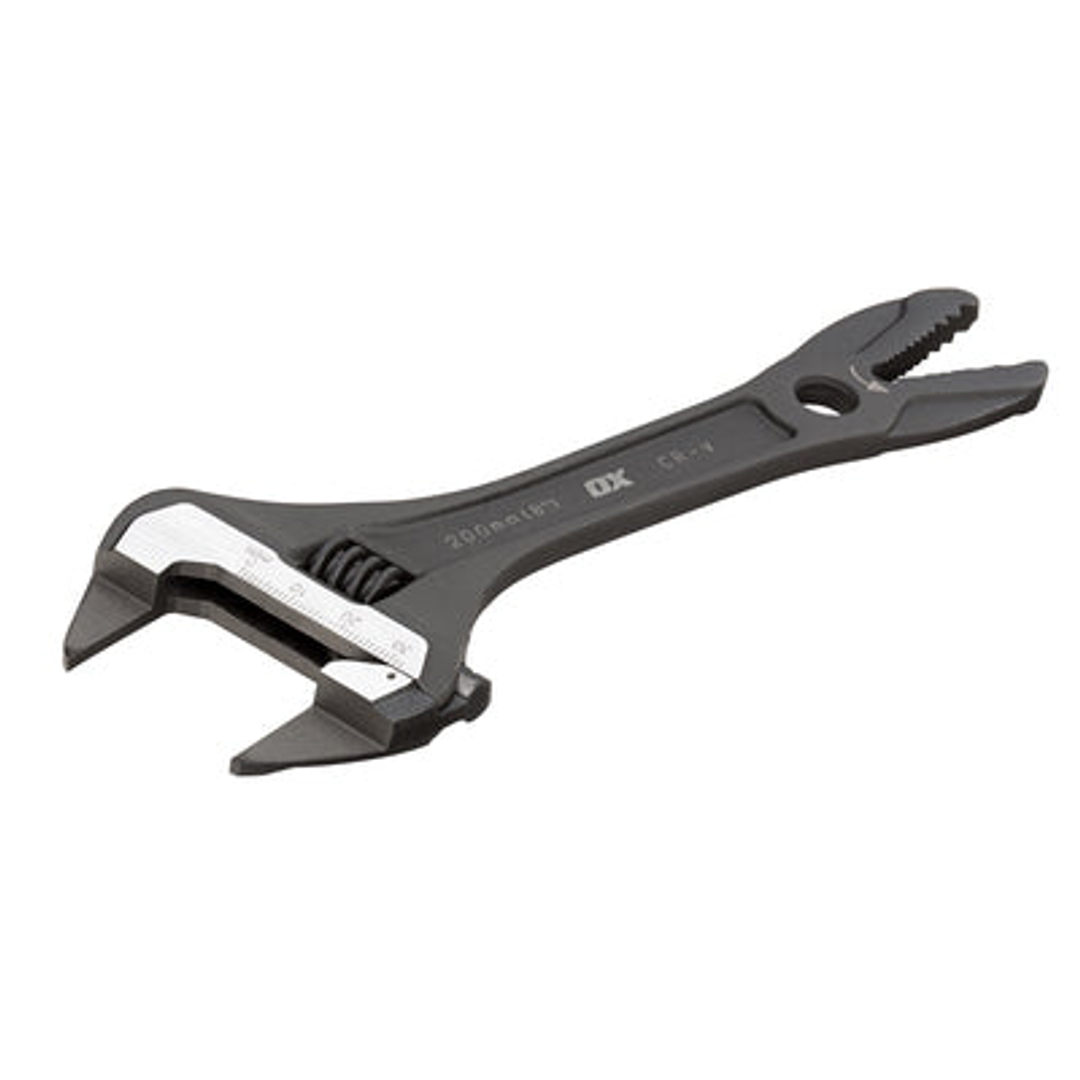 Ox Pro Slim-Jaw Adjustable Wrench 200mm/8