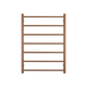 Radiant Brushed Bronze 600 X 800Mm Round Heated Towel Rail Left