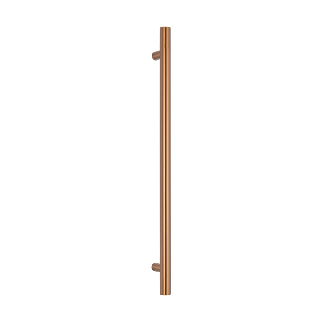 Radiant Brushed Bronze Vertical 950Mm Round Non Heated Single Bar Towel Rail