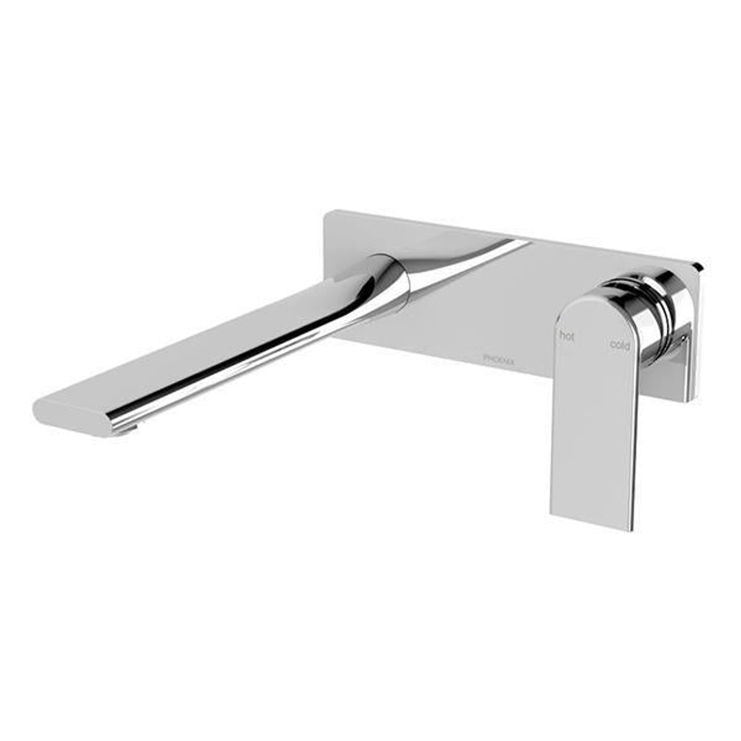 Phoenix Teel Wall Basin/Bath Mixer Set 200mm - Chrome