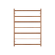 Radiant Brushed Copper 600 X 800Mm Round Heated Towel Rail Left