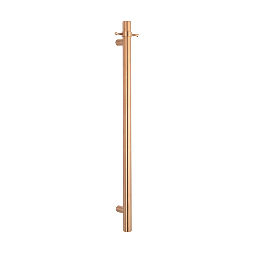 Radiant Vertical Towel Rail Hook For Vertical Heated Bar Brushed Copper