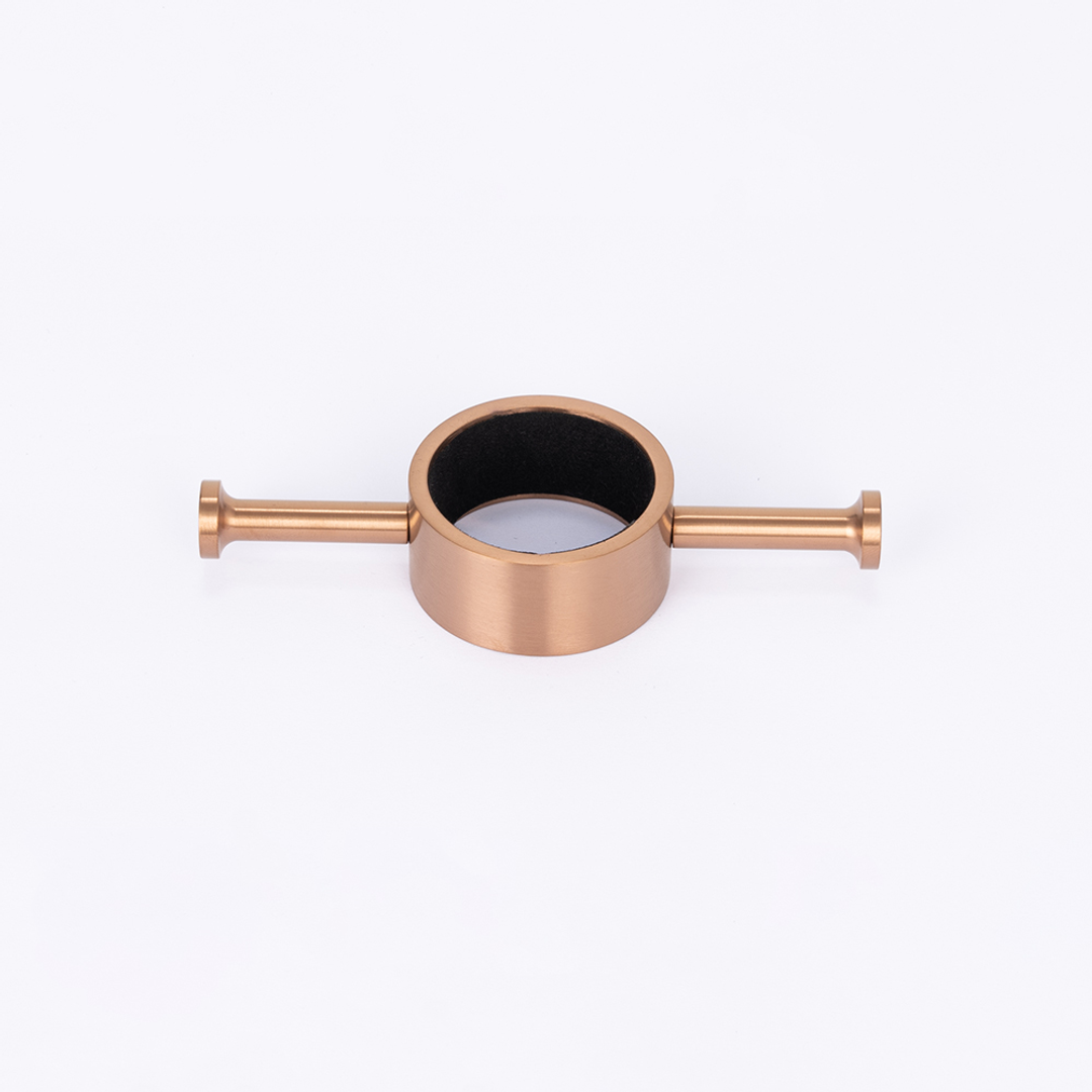 Radiant Vertical Single Heated Towel Bar 40Mm X 950Mm Brushed Copper
