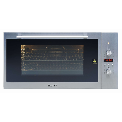 Di Lusso 900mm Stainless Steel & Black 100Lt Oven 8 Functions Ov908Dsl