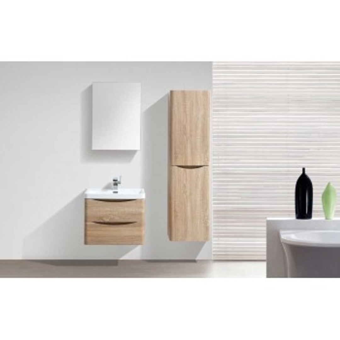 Belbagno Ancona Side Cabinet WHITE OAK  400 X 300 X 1500