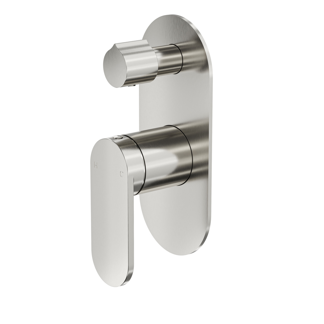 Linsol Capo 1-Plate Wall Mixer With Divertor - Brushed Nickel