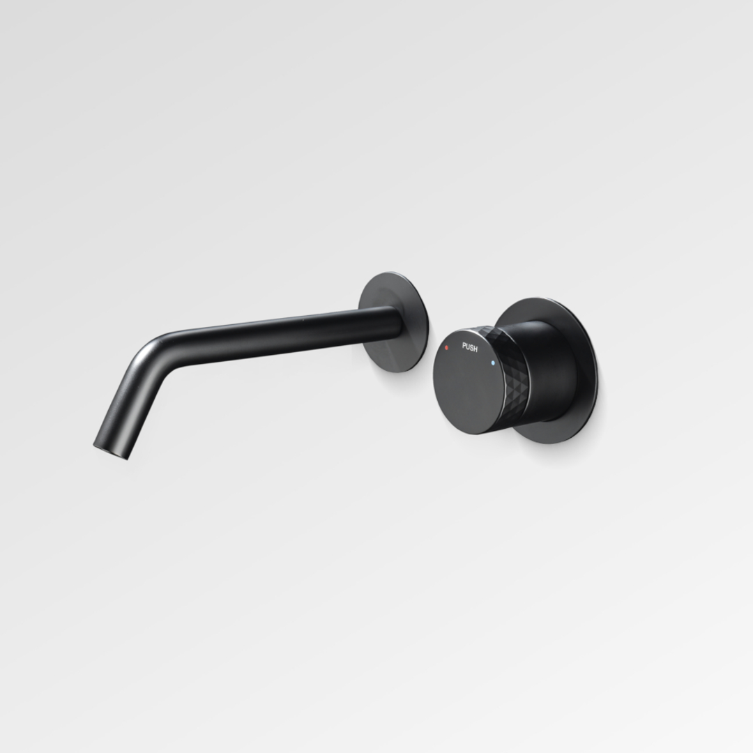 Bestlink Diamond Wall Basin Mixer Set Matte Black