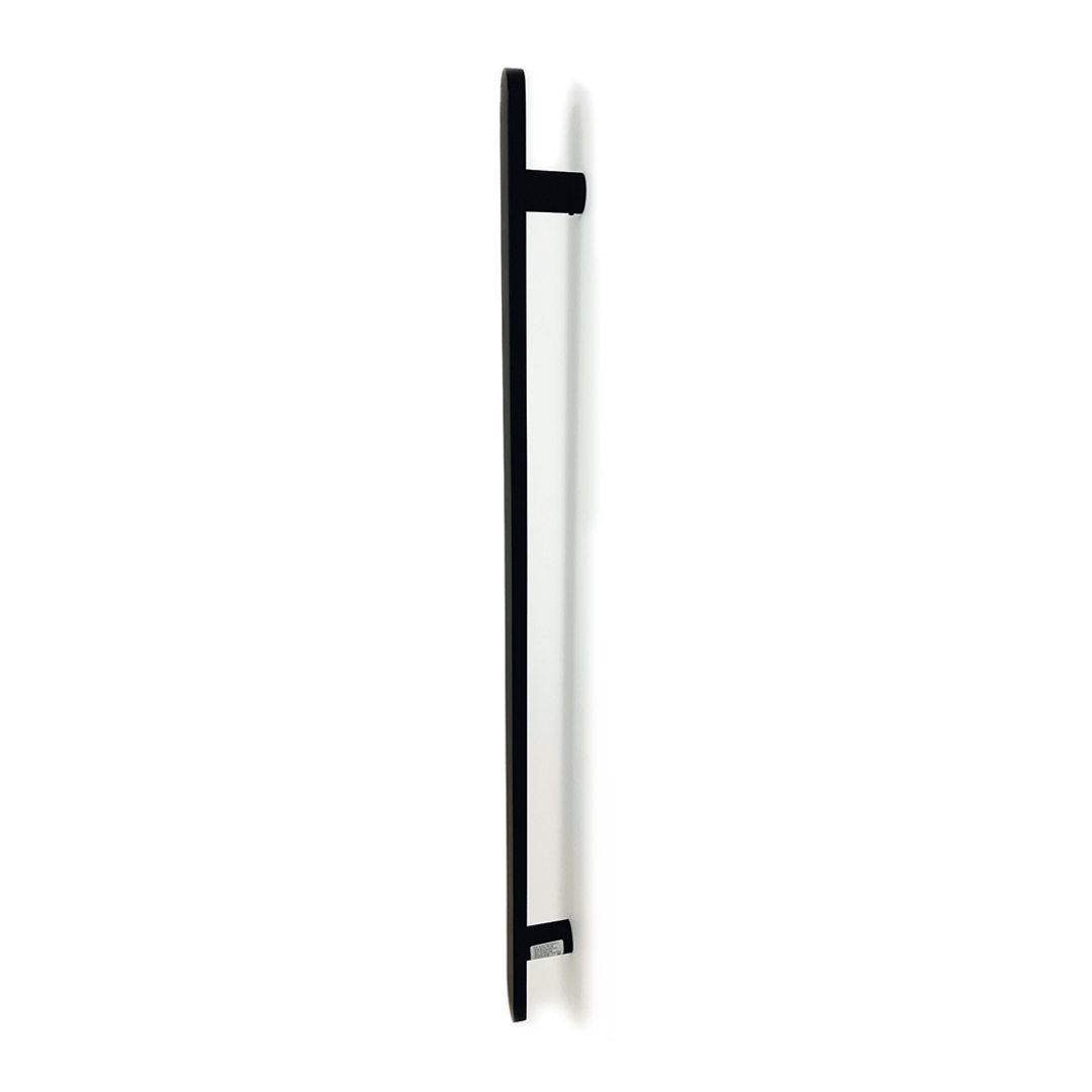Radiant Gun Metal Grey Flat Profile Vertical 930Mm Non Heated Single Bar Towel Rail