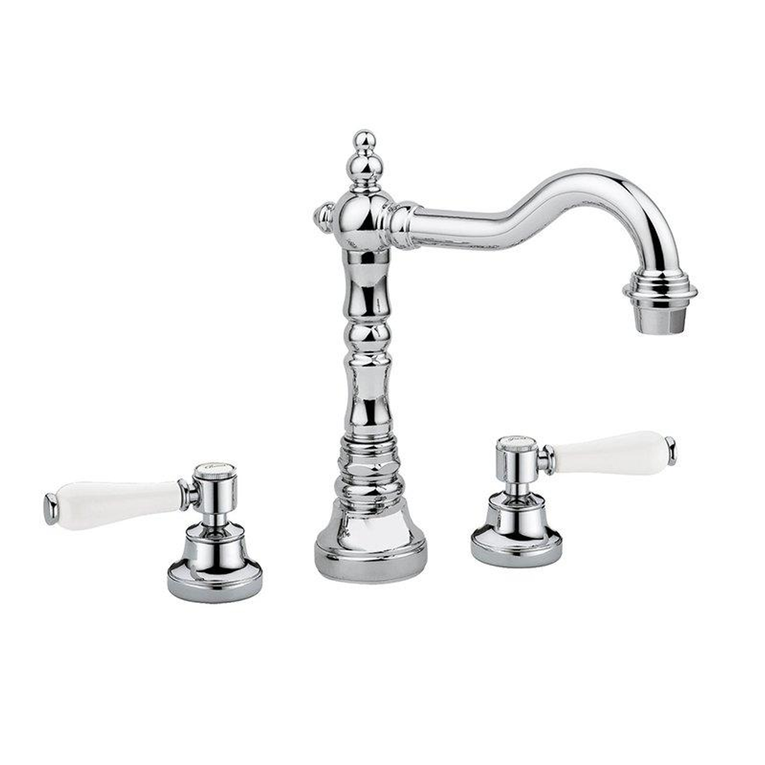 Provincial 3 Piece Basin Set W Lever Handles Bn