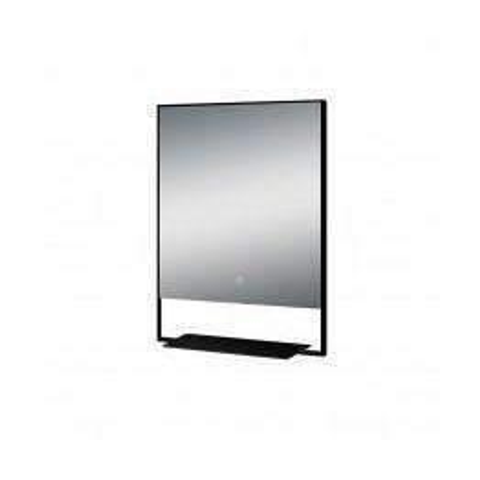 Arcisan Mirror With Frame & Shelf Led Side Touch Switch Matte Black