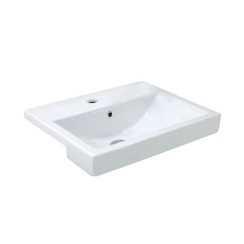 Argent Zen Semi Recessed Basin White 1Th Fc11Tul01