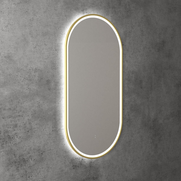 Aulic Beau Monde Oblong Led Mirror Matte Black