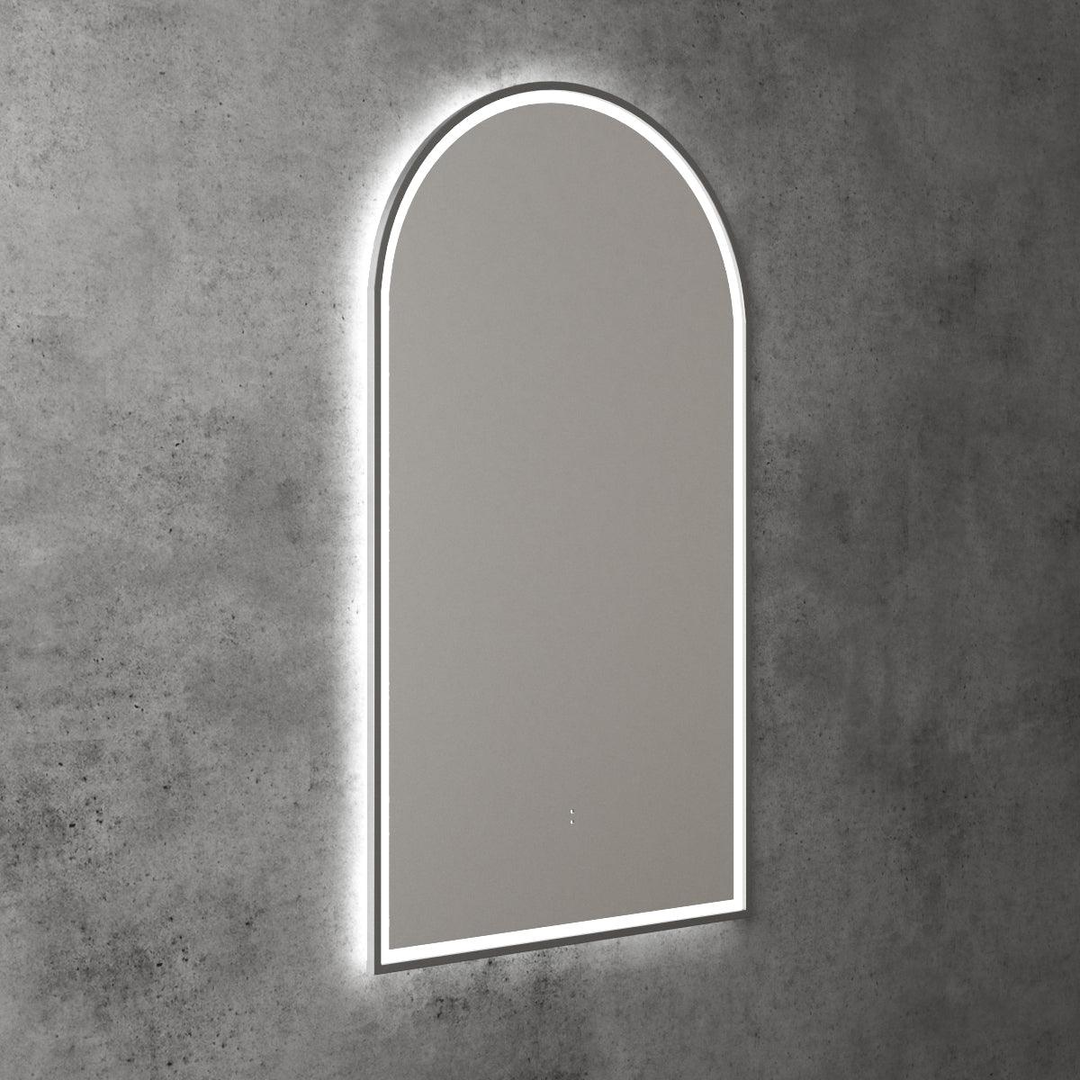 Aulic Canterbury Arch Led Mirror 500X900X30mm Matte White