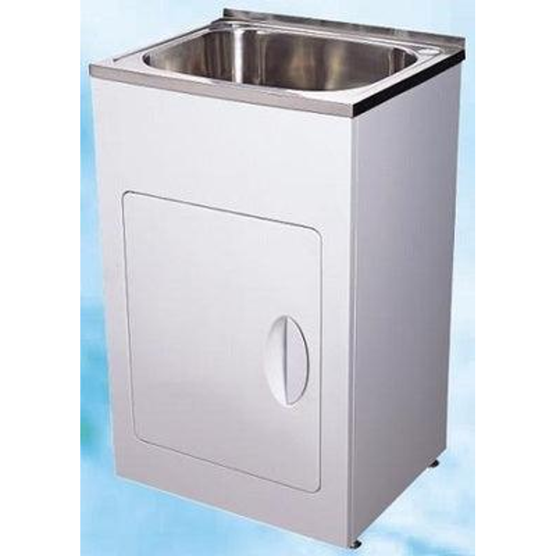 Aussie Life 35Lt Compact Laundry Trough & Cabinet 450X550X882mm Blt-450