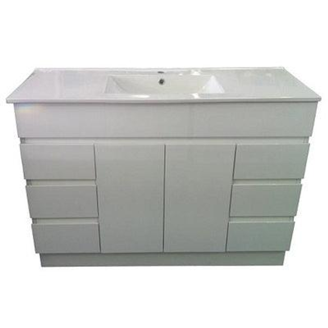 Aussie Life Floor Mounted Vanity 1200Mm 1Th 2 X 3 Drawers Jqd-1200-1Th