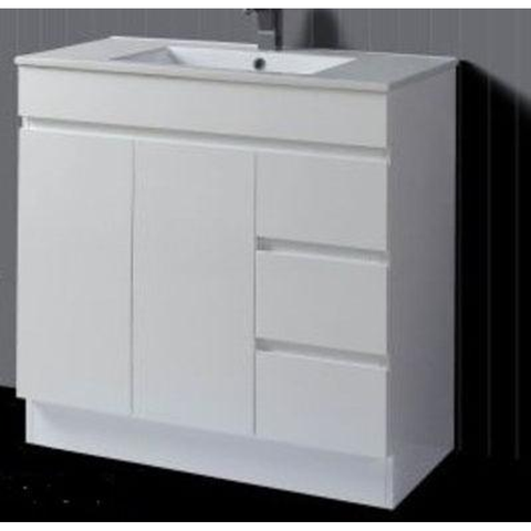 Aussie Life Floor Mounted Vanity 900mm 3Th Lh Drawers Jqd-900-3Th-L