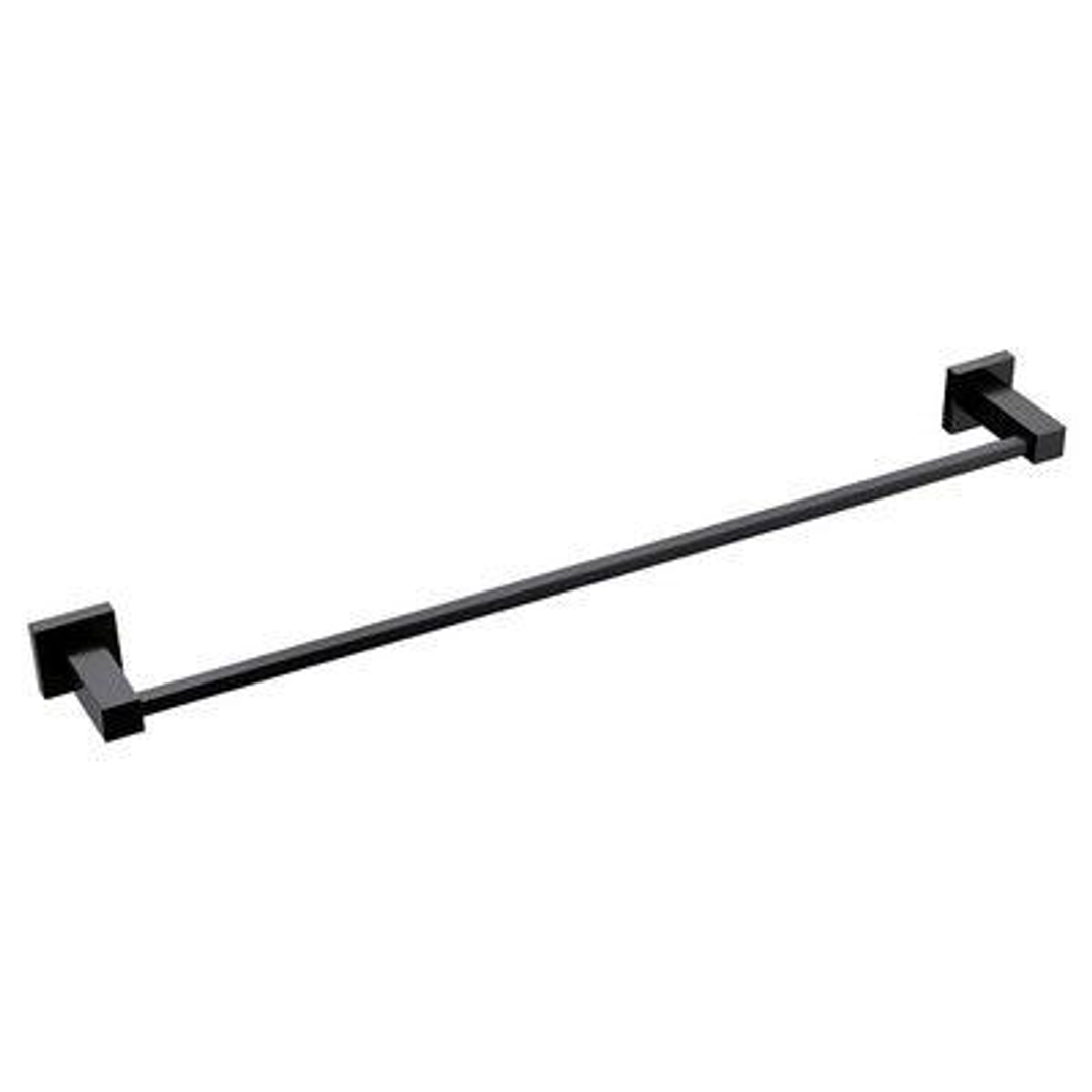 Aussie Life Square Single Towel Rail 760mm Matte Black Ch-6036