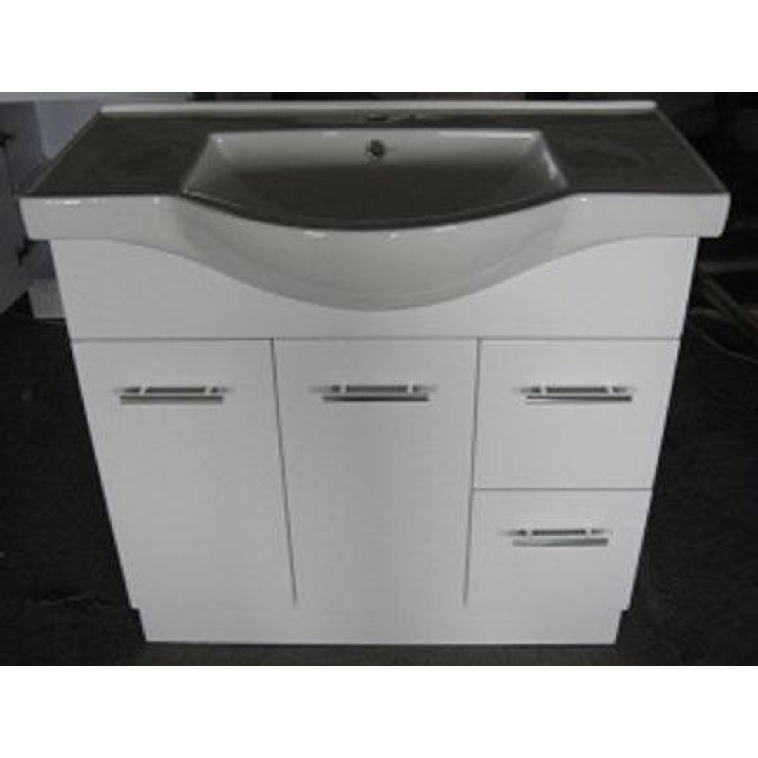 Aussie Life S/Rec Floor Mounted Vanity 900mm 3Th Lh Drawers Jmk-900-3Th-L