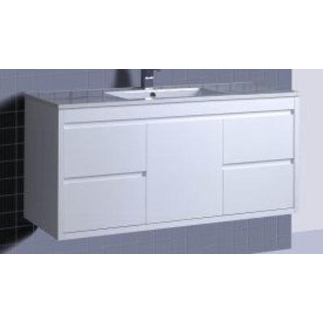 Aussie Life Wall Hung Vanity 1200mm 1Th Rh Drawers Jwd-1200-1Th-R