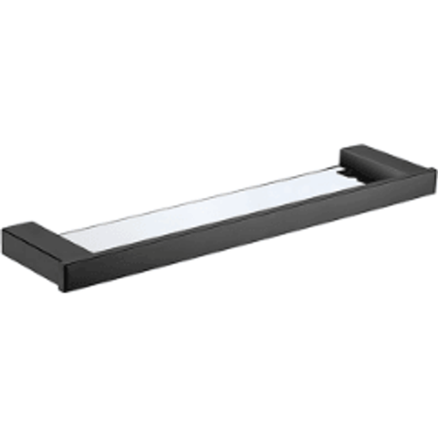 Bella Vista Chunky Glass Shelf 300mm Black