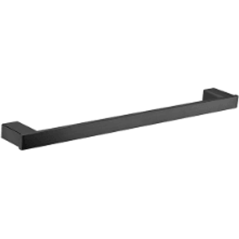 Bella Vista Chunky Single Towel Rail 600mm Black