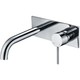 Bella Vista Ikon Hali Wall Basin Mixer With Curved Spout Chrome - Burdens Plumbing