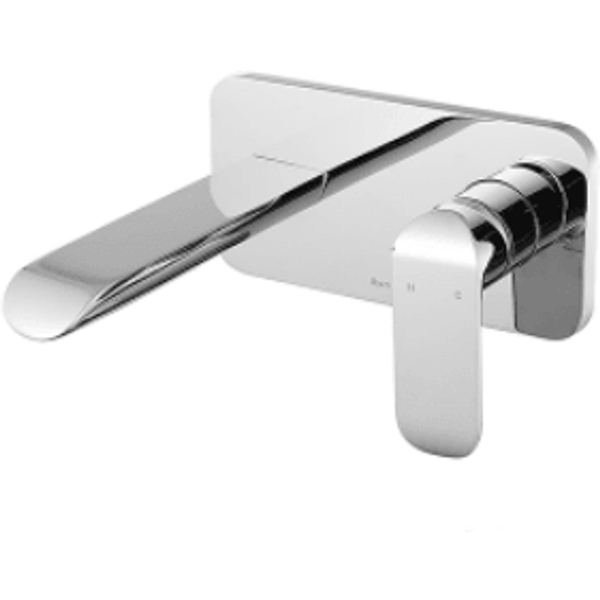 Bella Vista Kara Wall Basin Mixer Brushed Nickel
