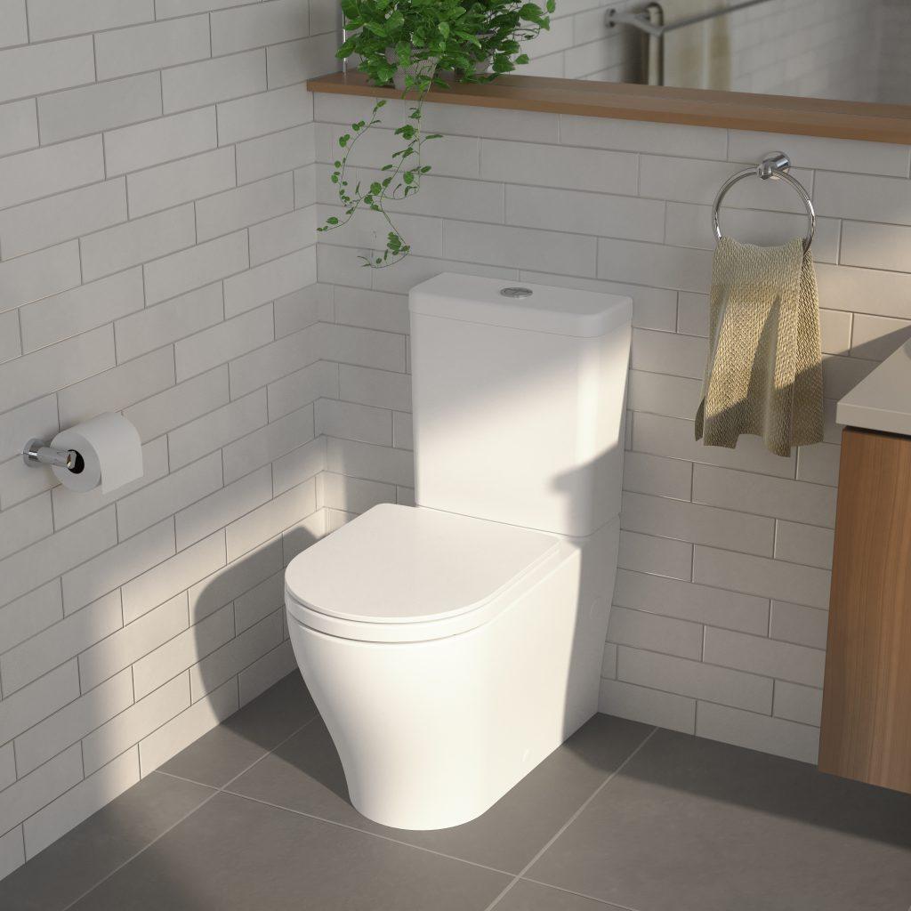 Caroma Luna Plus Clean Flush Wall Face C/C Suite Back Entry White - Burdens Plumbing
