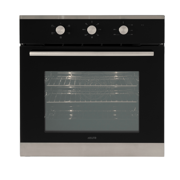 Euro 60Cm Fan Forced 4 Function Oven 120 Minute Timer 10 Amp Plug In