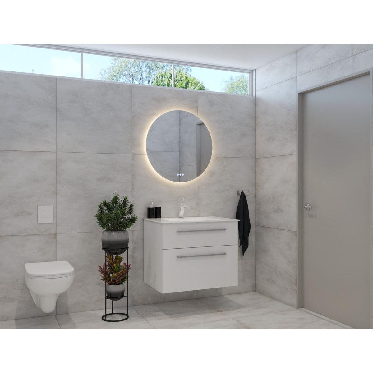 Euro Mirror Fless Round Frameless Led Mirror - Burdens Plumbing