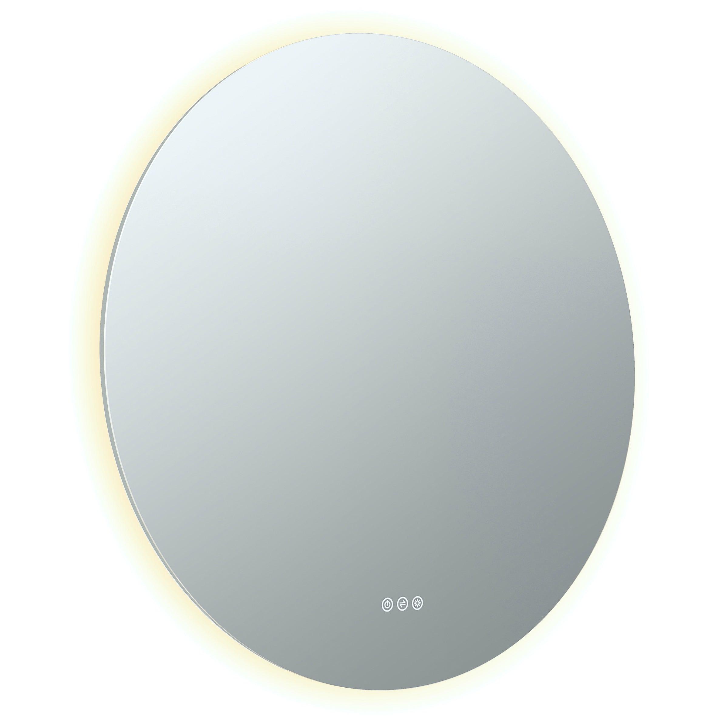 Euro Mirror Fless Round Frameless Led Mirror - Burdens Plumbing