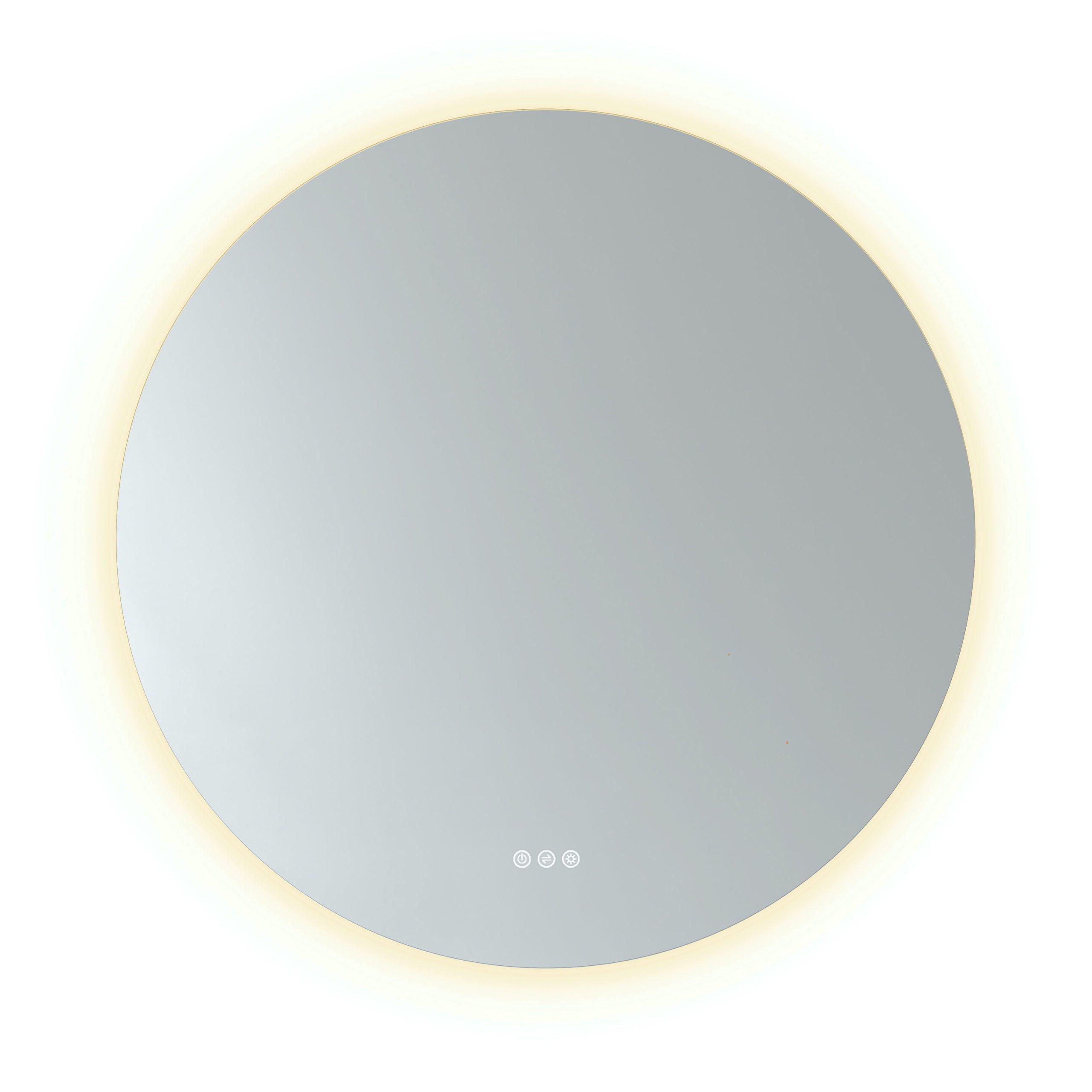 Euro Mirror Fless Round Frameless Led Mirror - Burdens Plumbing