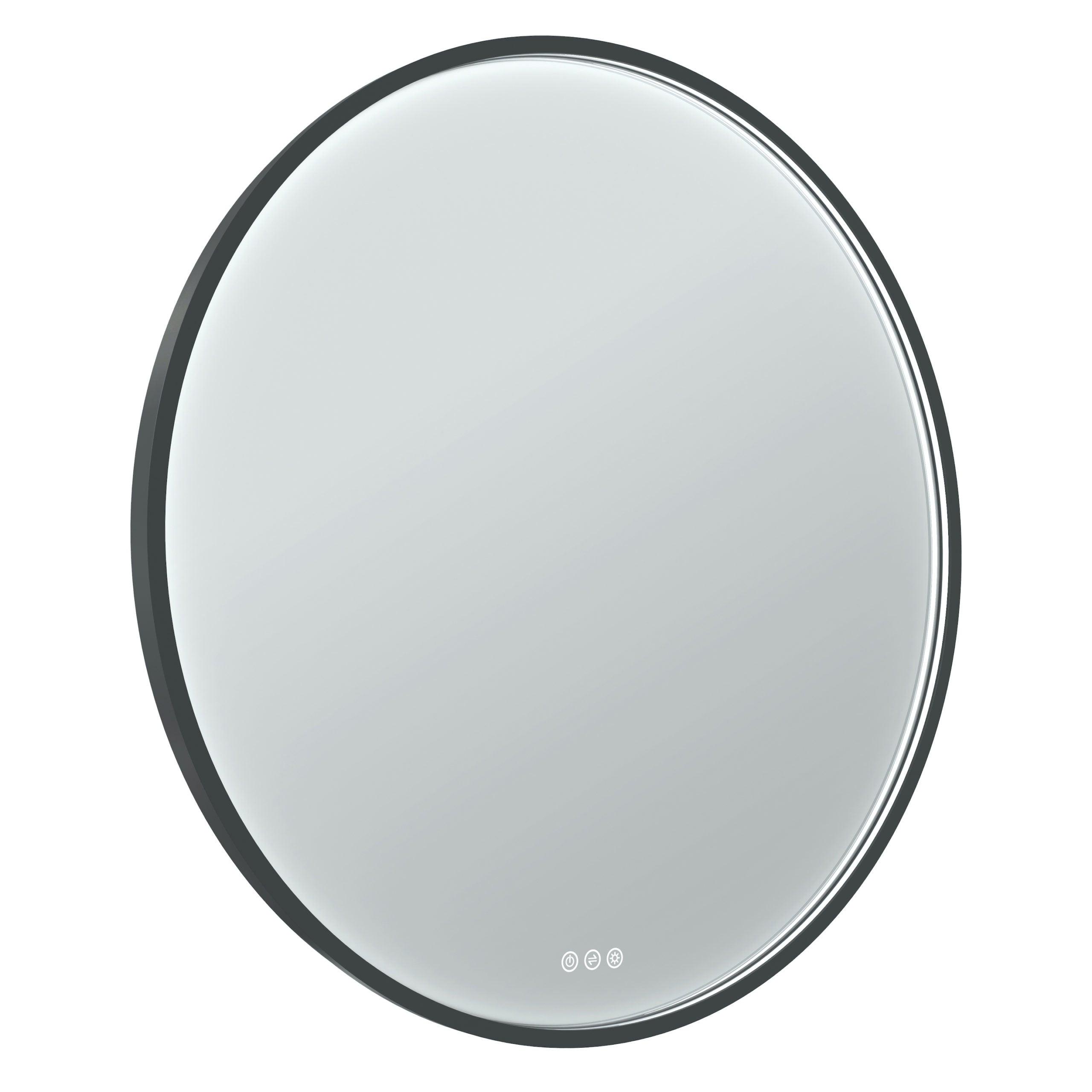 Euro Mirror Olek Black Led Mirror - Burdens Plumbing