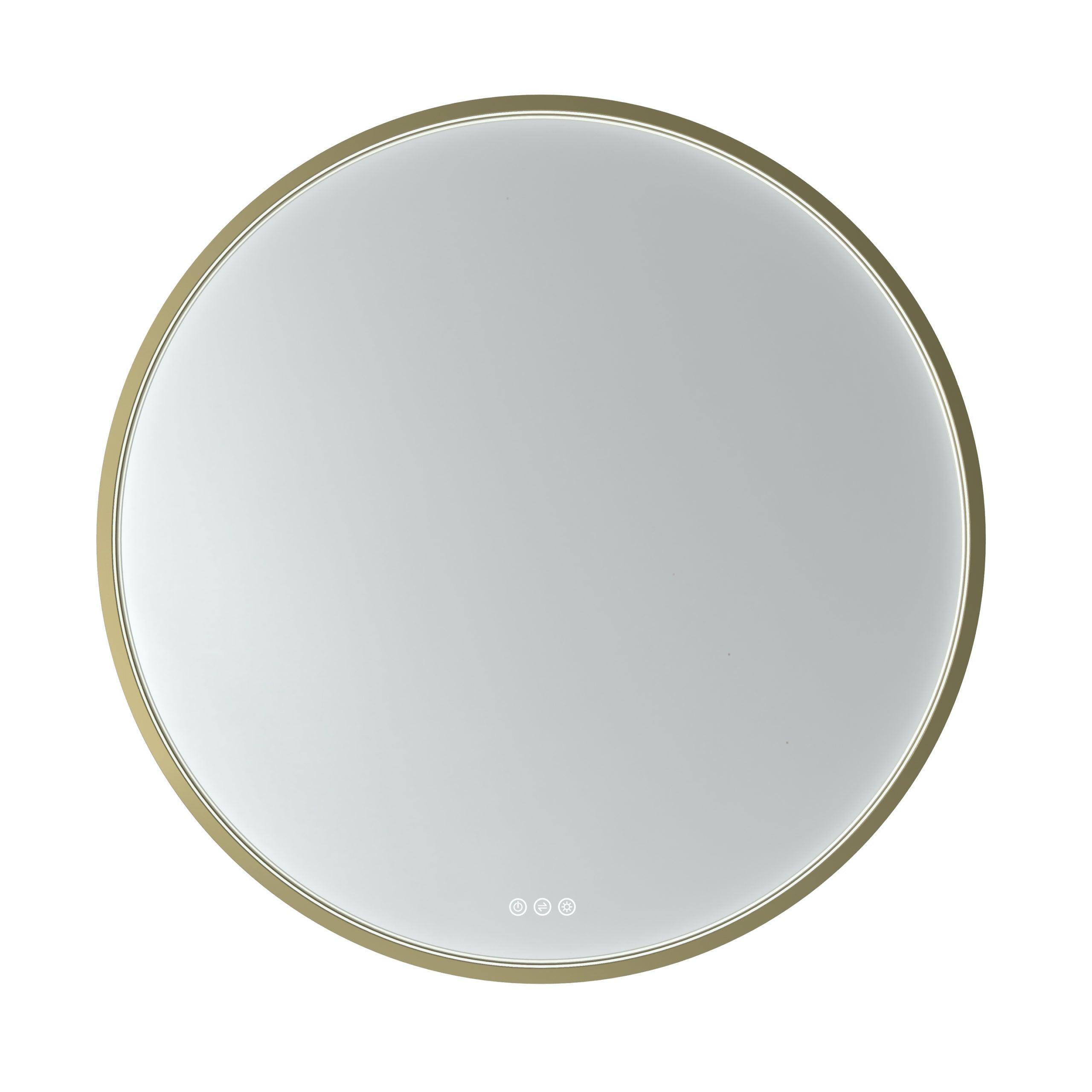 Euro Mirror Olek Brass Led Mirror - Burdens Plumbing