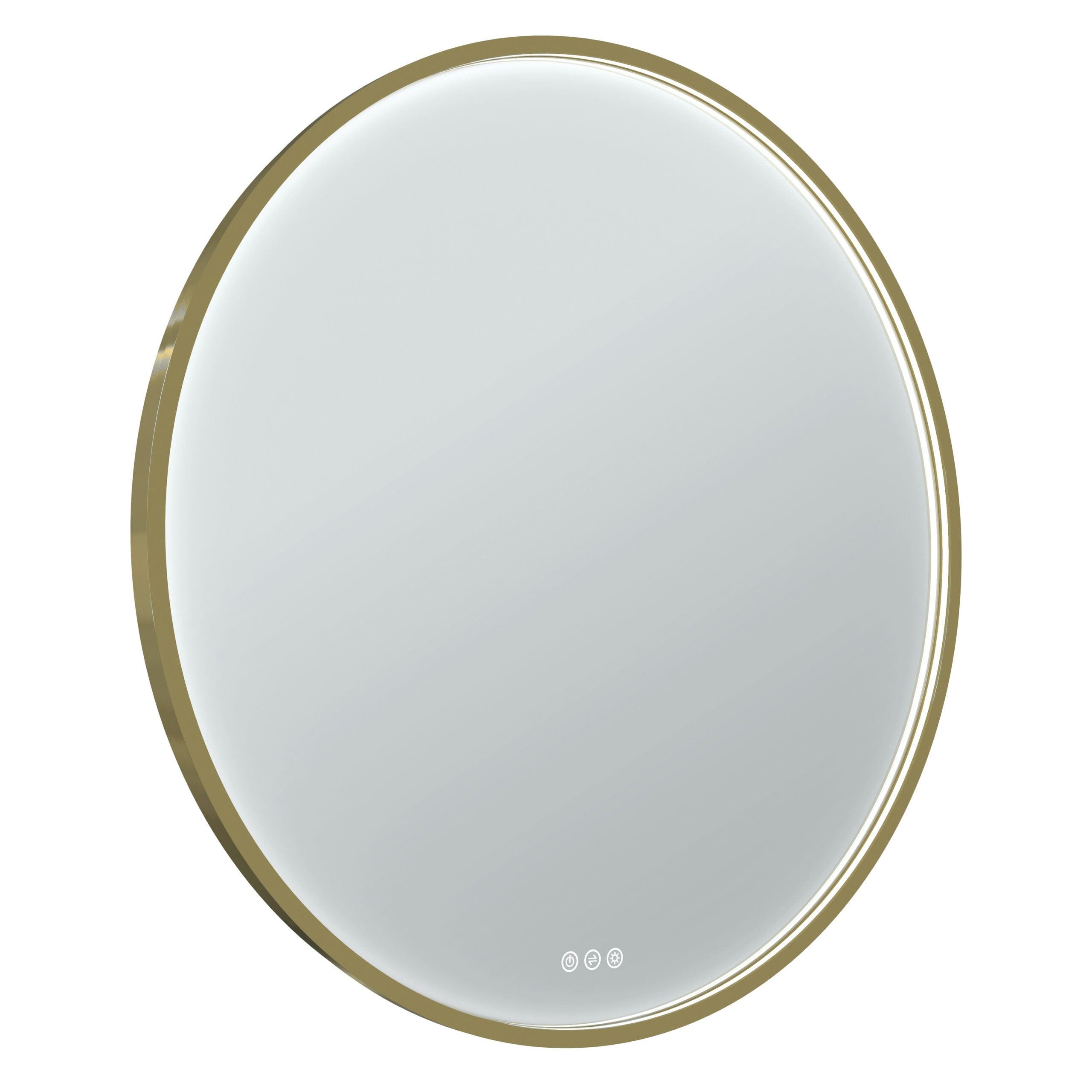 Euro Mirror Olek Brass Led Mirror - Burdens Plumbing