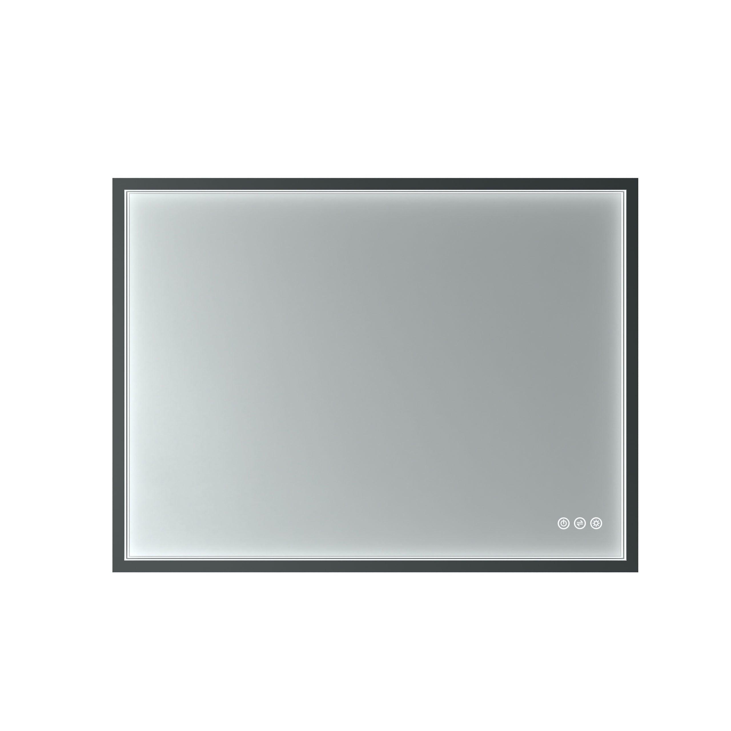 Euro Mirror Röek Black Led Mirror - Burdens Plumbing