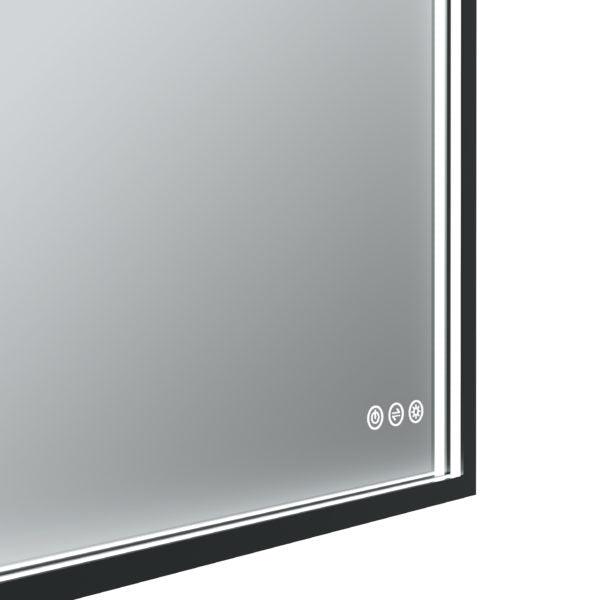 Euro Mirror Röek Black Led Mirror - Burdens Plumbing