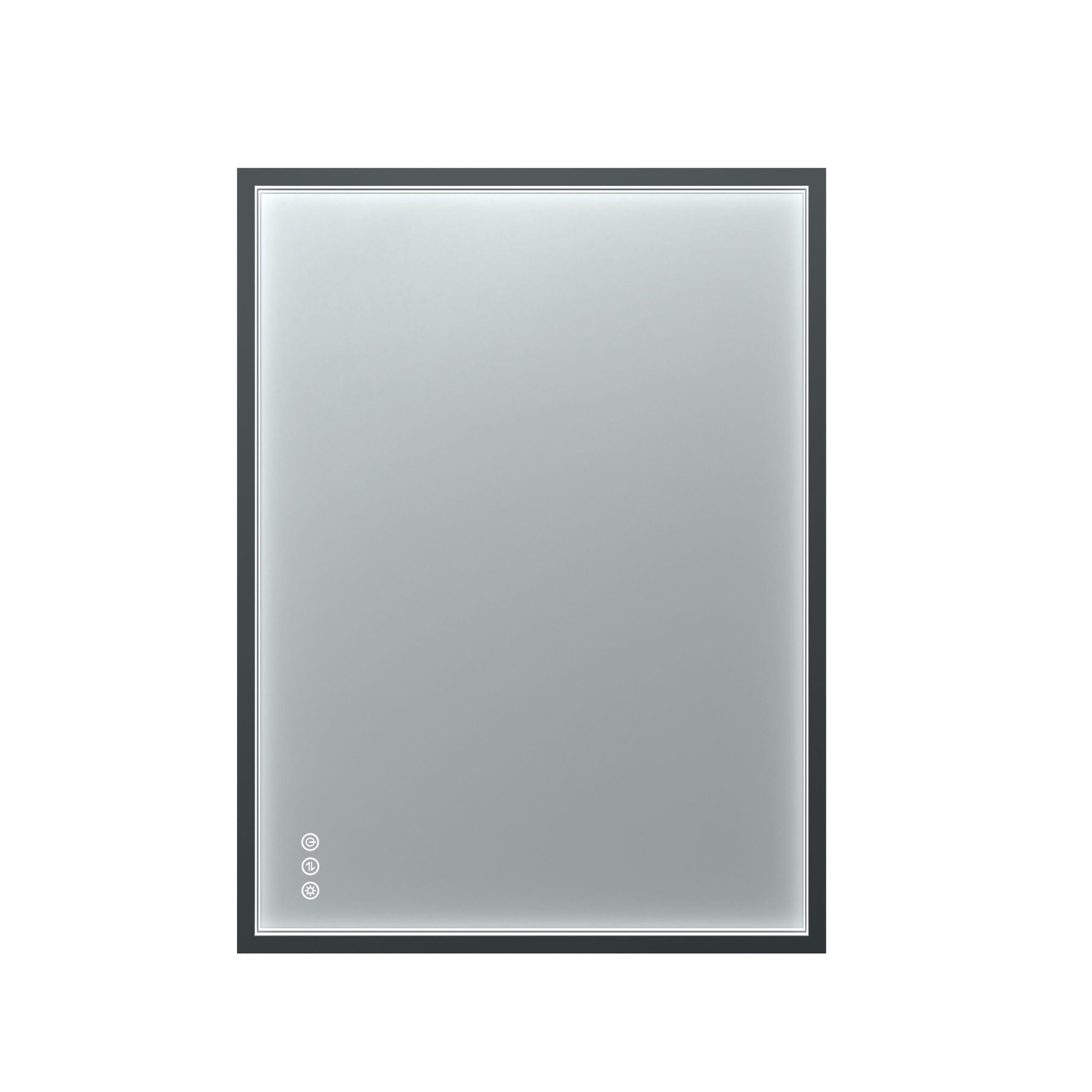 Euro Mirror Röek Black Led Mirror - Burdens Plumbing