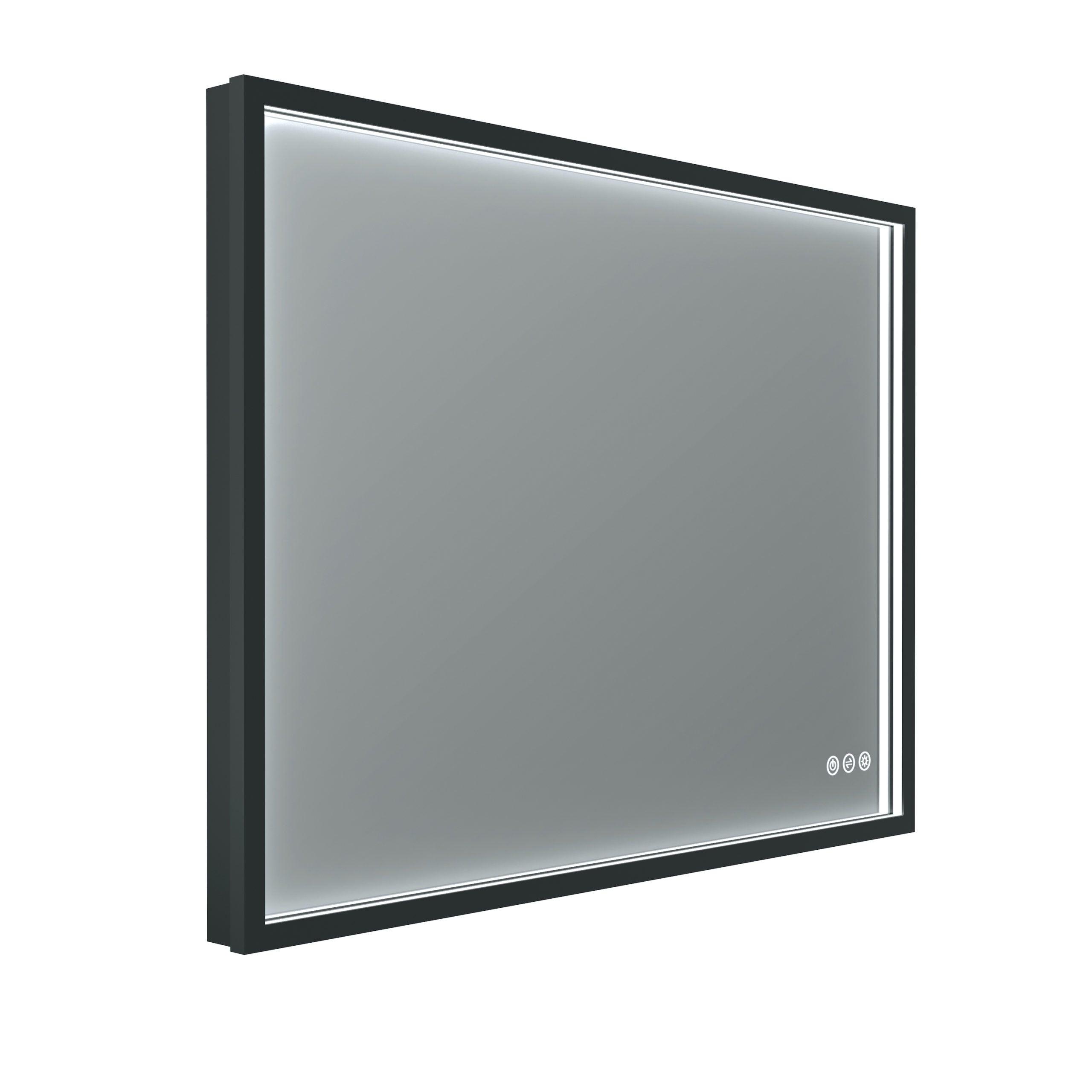 Euro Mirror Röek Black Led Mirror - Burdens Plumbing