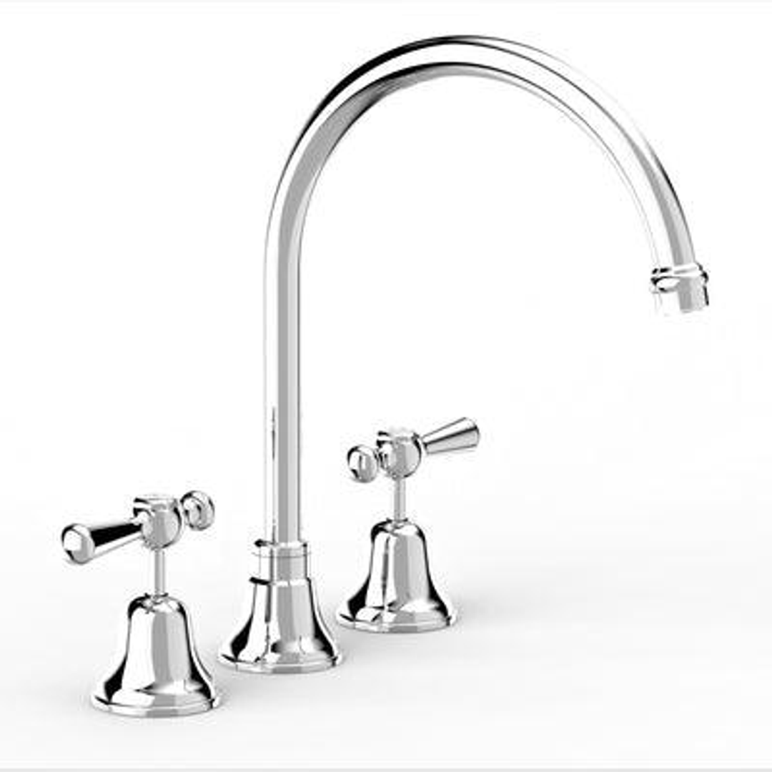 Faucet Cascade Hob Spa Set C/Disc Lever Chrome