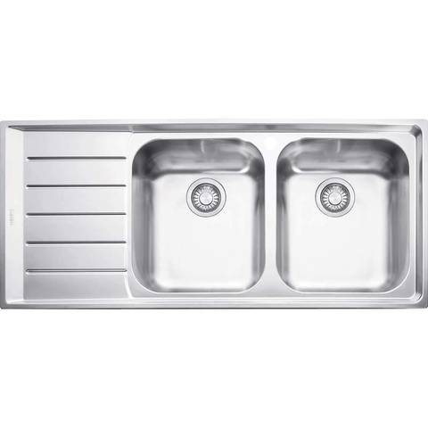 Franke Neptune 621 1160 X 510 Double Bowl S/S Sink Only Lh Draine