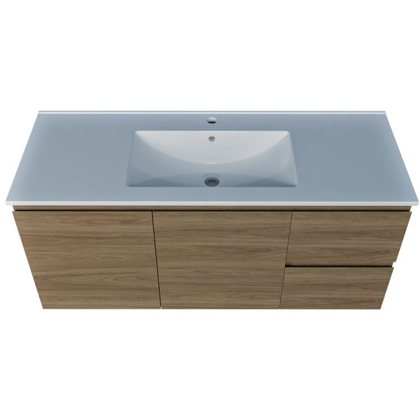 Harmony Double Drawer Vanity 1200mm, Centre Bowl Alpha Top, Wall Hung