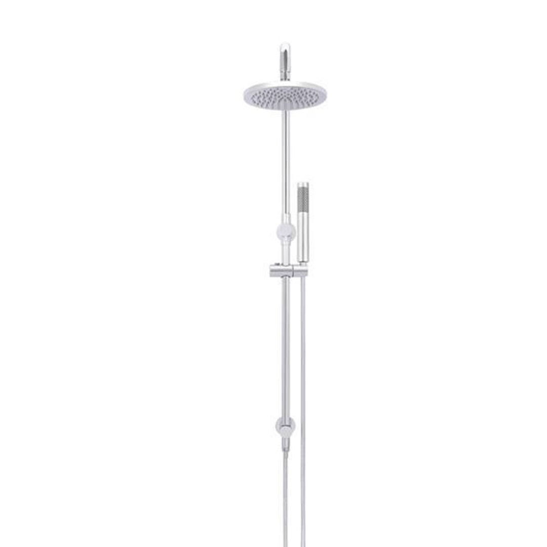 Meir Round Combination Shower Rail 200mm Rose & Hand Shower - Chrome