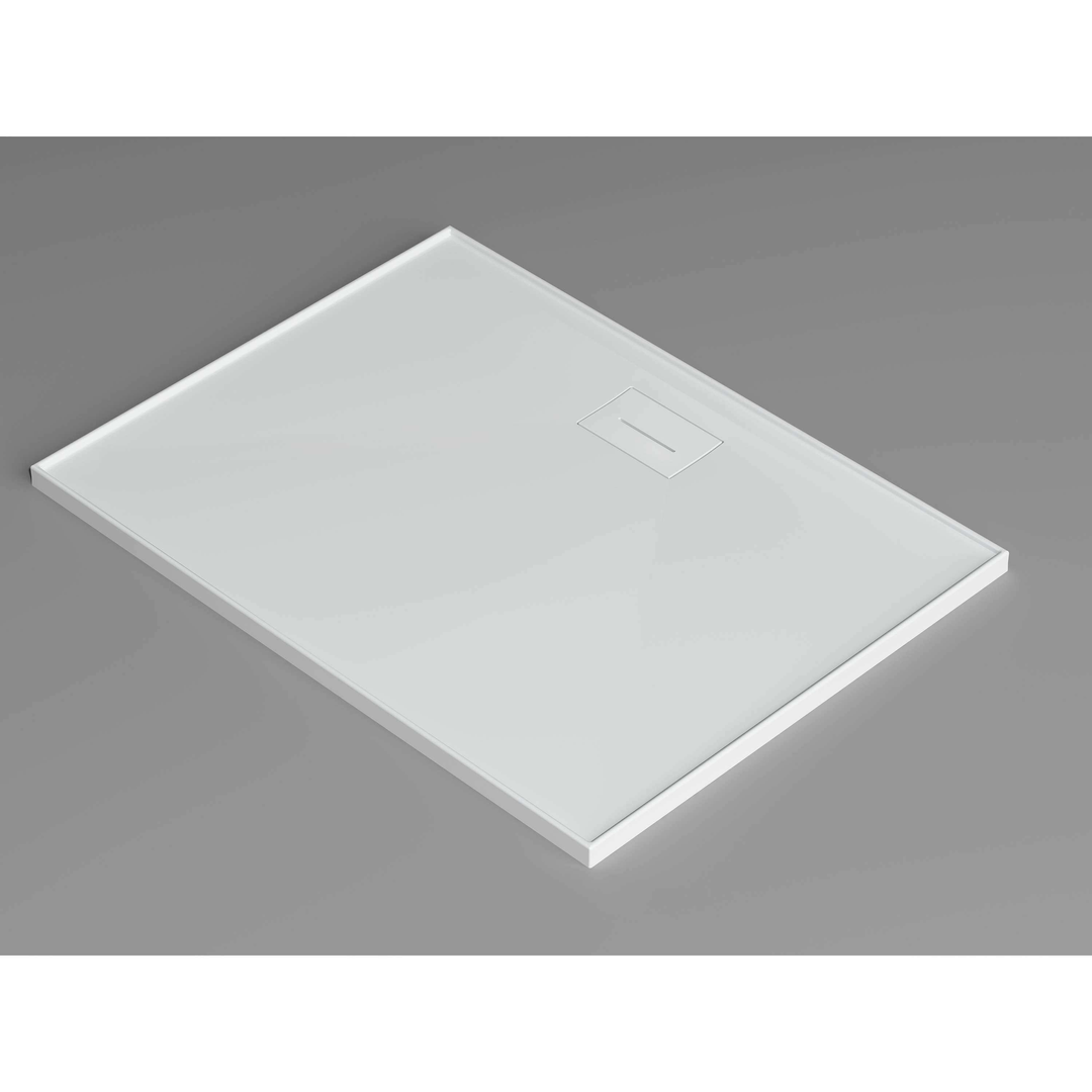 Oceano Stonelite Metro Base Rear Outlet White Waste Cover - 1500 X 900