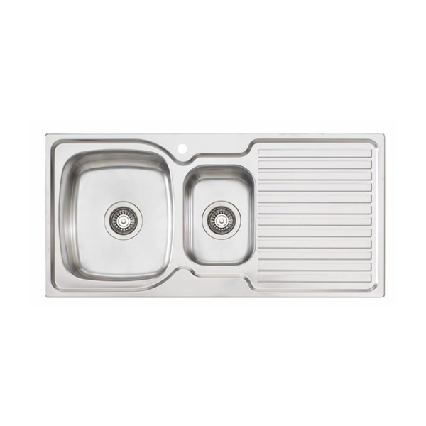 Oliveri Endeavour 1 & 1/2 Bowl Topmount Sink R/H Drainer 1 Tap Hole
